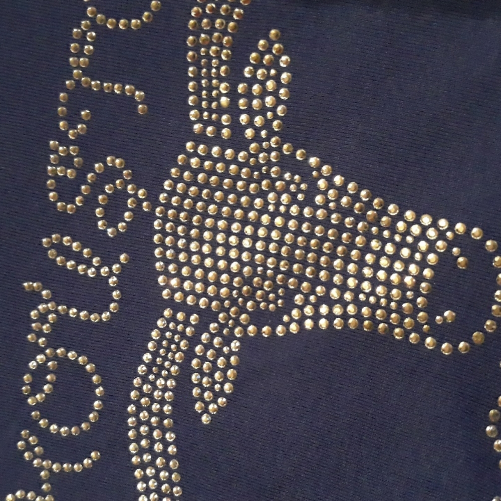 Royal Blue Rhinestone Embellished Houston Rodeo Shirt - Picture 4 of 4